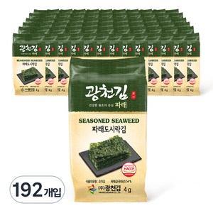 광천김 파래 도시락김, 4g, 192개