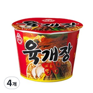 오뚜기 육개장 컵라면 110g, 4개