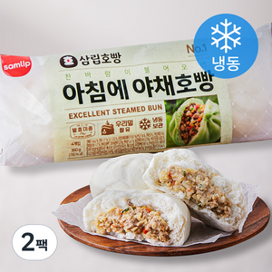 삼립호빵 아침에 야채호빵 (냉동), 360g, 2팩