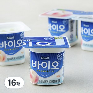 매일바이오 백도 요거트, 85g, 16개