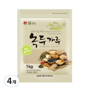 류씨네 녹두가루, 1kg, 4개