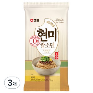 샘표국시 현미 쌀 소면, 800g, 3개