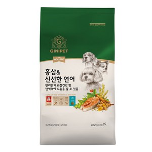 정관장지니펫 강아지 홍삼 앤 신선한 연어 기능성 사료, 관절+장건강, 5.2kg, 1개