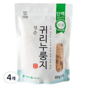 청춘누룽지 비타푸즈 귀리누룽지, 300g, 4개