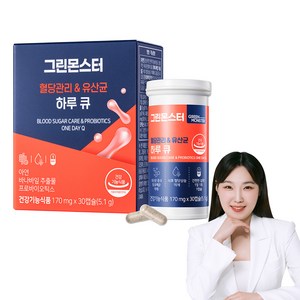 그린몬스터 혈당관리 앤 유산균 하루 큐 5.1g, 1개, 30정