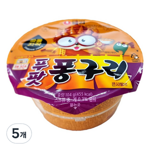 농심 푸팟퐁구리 큰사발면 104g, 5개