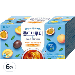 담터 콜드브루티 복숭아 패션후르츠 홍차, 1.5g, 20개입, 6개