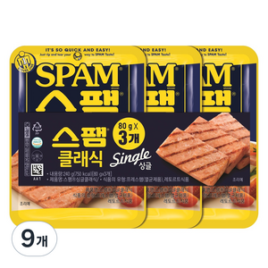 스팸 싱글 클래식, 80g, 9개