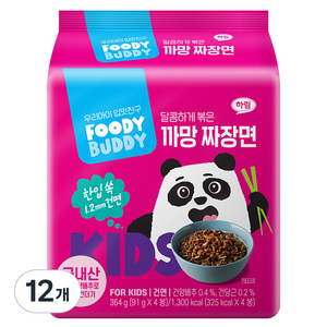 푸디버디 까망 짜장면, 91g, 12개