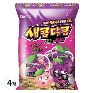 크라운 새콤달콤 포도복숭아, 200g, 4개