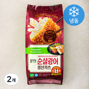 풀무원 순살광어 생선카츠 (냉동), 420g, 2개