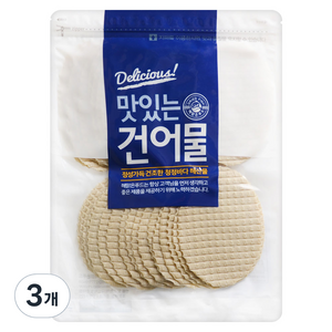 해맑은푸드 맛나포 튀김쥐포, 400g, 3개