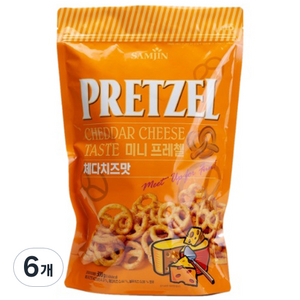 삼진 미니 프레첼 체다치즈맛, 300g, 6개