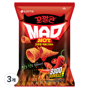 꼬깔콘 MAD HOT 고추장 직화구이맛, 134g, 3개