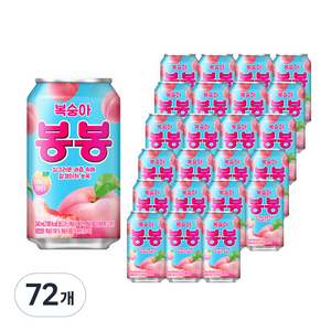 복숭아 봉봉, 340ml, 72개