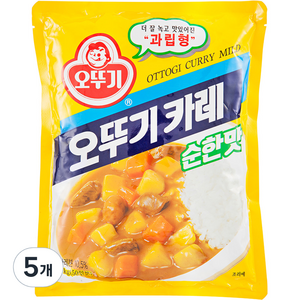 오뚜기 카레 과립형 순한맛, 1kg, 5개