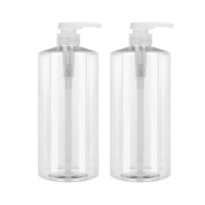 병도매닷컴 AC1000 투명 주방 디스펜서 범프 투명마개 공병, 1L, 2개