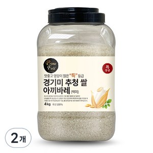 Pime Field 2024년산 햅쌀 경기 추청 아끼바레 백미, 특등급, 4kg, 2개