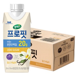 셀렉스 프로핏 완전단백질 드링크믹스 RTD 밀크 바닐라, 250ml, 18개