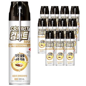 컴배트 프로페셔널 맥스 바퀴용 에어졸, 500ml, 12개