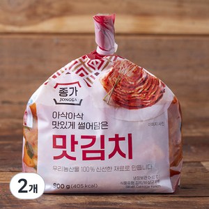 종가 아삭아삭 맛있게 썰어담은 맛김치, 900g, 2개