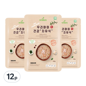 펫루트 우리아이 치유식 반려견 영양죽, 오리, 120g, 12개