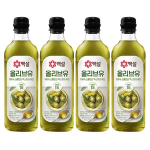 백설 압착 올리브유, 900ml, 4개