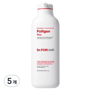 닥터포헤어 탈모증상완화 볼륨강화 폴리젠 플러스 샴푸, 500ml, 5개