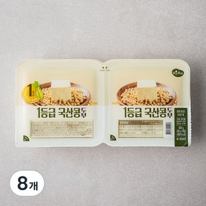 맑은물에 1등급 국산콩 두부, 300g, 8개