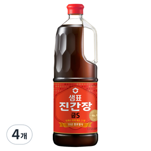 샘표 진간장 금S, 1.7L, 4개