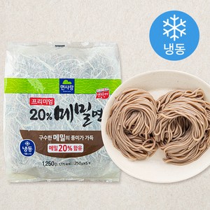 면사랑 프리미엄 20% 메밀면 (냉동), 250g, 5개