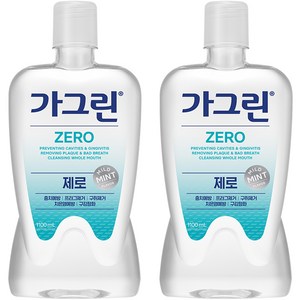 가그린 제로 구강청결제, 1.1L, 2개