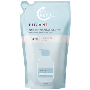 일리윤 세라마이드 아토 6.0 탑투토 워시 무향 리필, 500ml, 1개