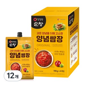 청정원순창 양념 쌈장, 190g, 12개