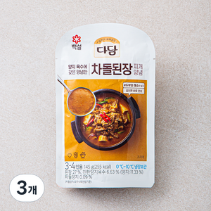 다담 차돌된장찌개양념, 145g, 3개