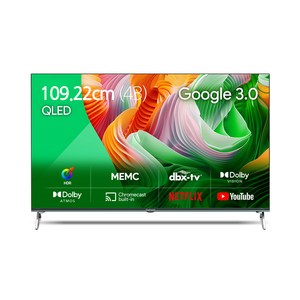 더함 4K UHD QLED 구글 OS TV, 109cm(43인치), UA431QLED, 스탠드형, 고객직접설치