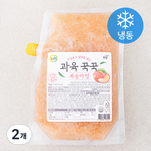 뉴뜨레 과육 꾹꾹 복숭아청 (냉동), 1kg, 2개