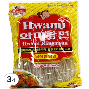 화미 납작한 당면, 1kg, 3개