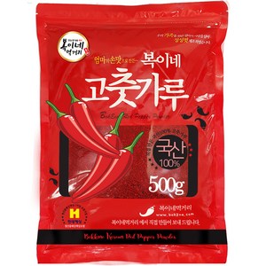 복이네먹거리 국산 24년 햇고추가루 보통맛 김치용, 500g, 1개