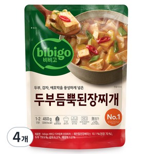 비비고 두부듬뿍 된장찌개, 460g, 4개