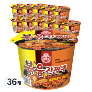 오뚜기 볶음 진짬뽕 컵라면 110g, 36개