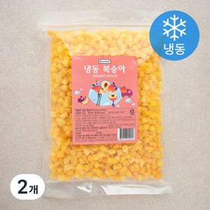 웰프레쉬 복숭아 (냉동), 1kg, 2개