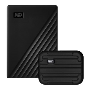 WD My Passpot 휴대용 외장하드 + 파우치, 4TB, 블랙