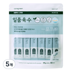 요릿 일품육수 파우치 30p, 99g, 5개