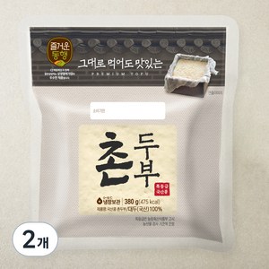 즐거운동행 국산콩 촌두부, 380g, 2개