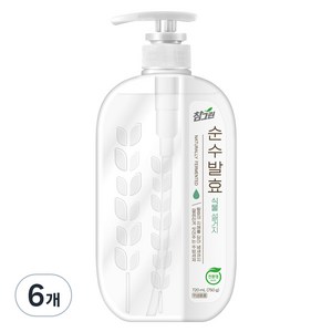 참그린 순수발효 식물 설거지 주방세제, 725ml, 6개