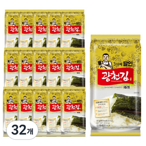 광천김 3대째 달인 재래 식탁김, 15g, 32개