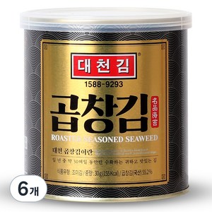 대천김 곱창김 캔, 30g, 6개