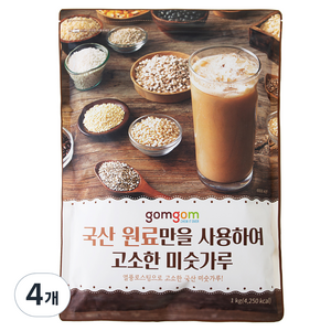 곰곰 국산 원료만을 사용하여 고소한 미숫가루, 1kg, 4개