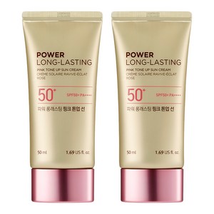 더페이스샵 파워 롱래스팅 핑크 톤업 선로션 SPF50+ PA++++, 50ml, 2개